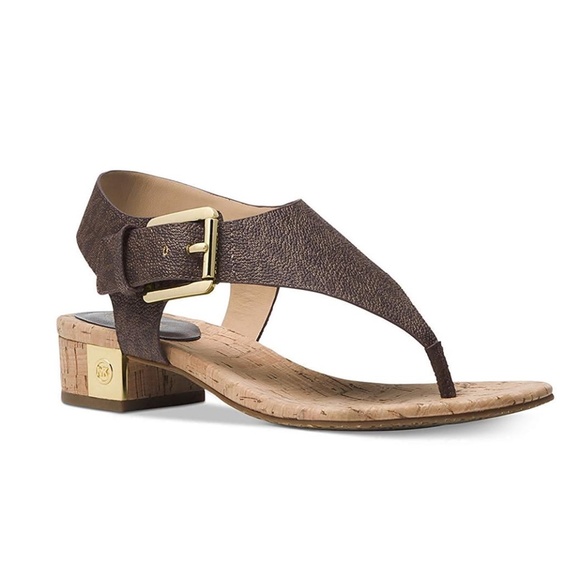 michael kors london thong block heel